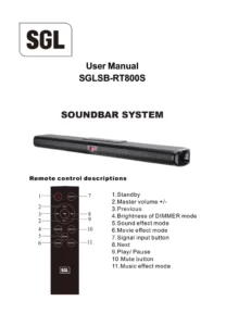 SGL Sound Bar SGLSB-RT800S