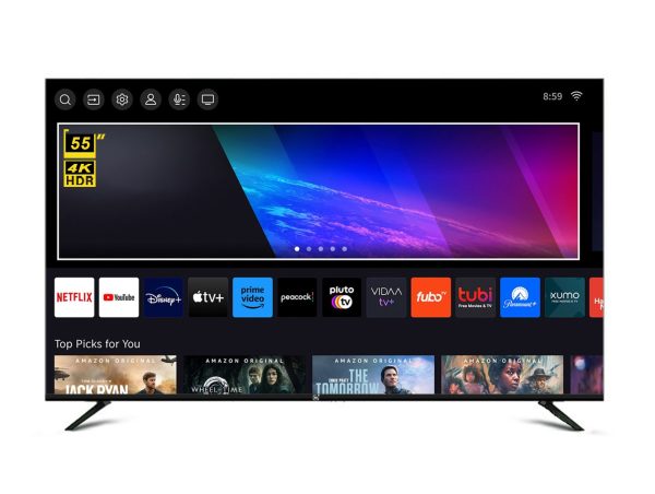 MI+ 55 inch Smart Android 4K UHD LED Frameless TV with Smart Remote
