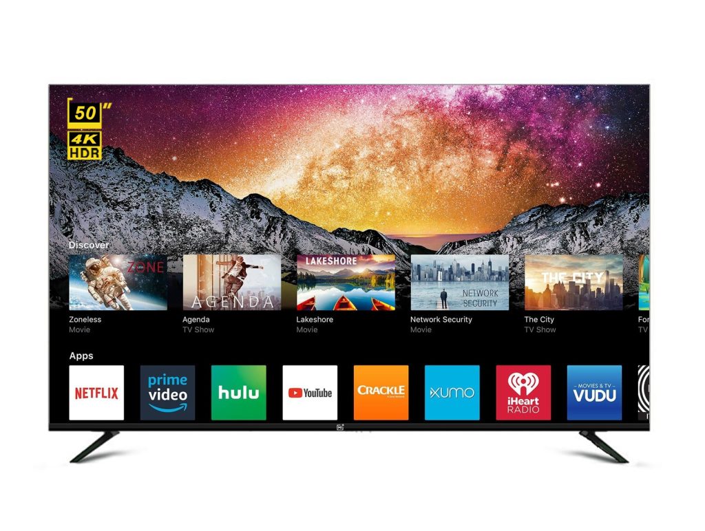 MI+ 50 inch Smart Android 4K UHD LED Frameless TV with Smart Remote