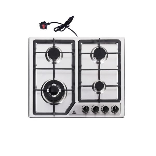 Evvoli 4 Burner Stainless Steel Cast iron Burner (Electric Ignition)